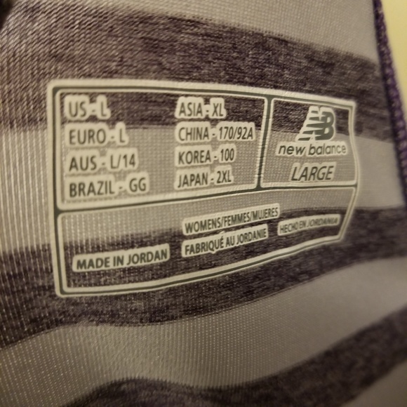 New Balance Striped Racerback Athletic Tank - Picture 6 of 8